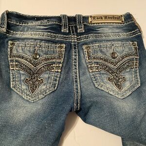 Rock Revival Women's Light Blue Yanka mid-rise boot 28x31